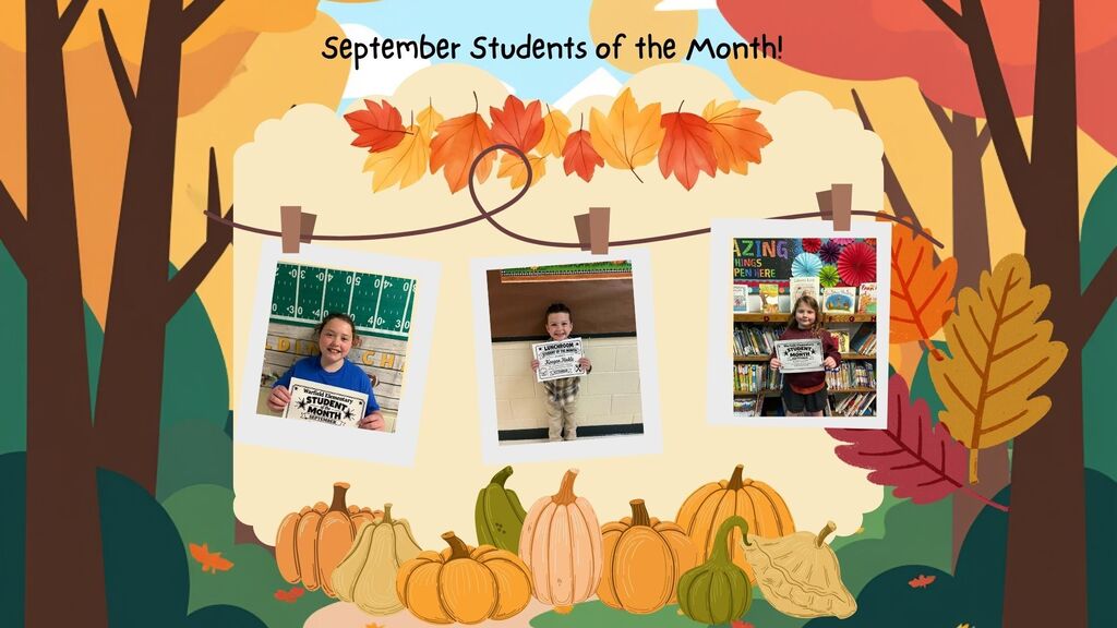 students of the month collage