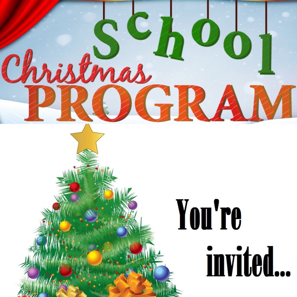 School Christmas Program with tree