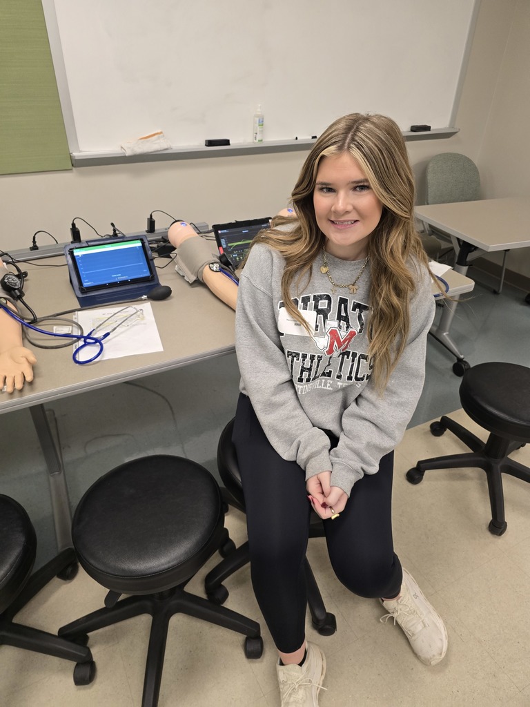 Photos depicting students from MISD and surrounding high school participating in simulation labs at the DeWitt School of Nursing at SFA