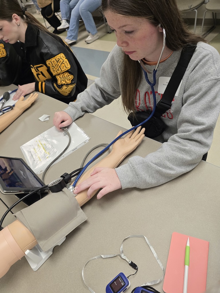 Photos depicting students from MISD and surrounding high school participating in simulation labs at the DeWitt School of Nursing at SFA