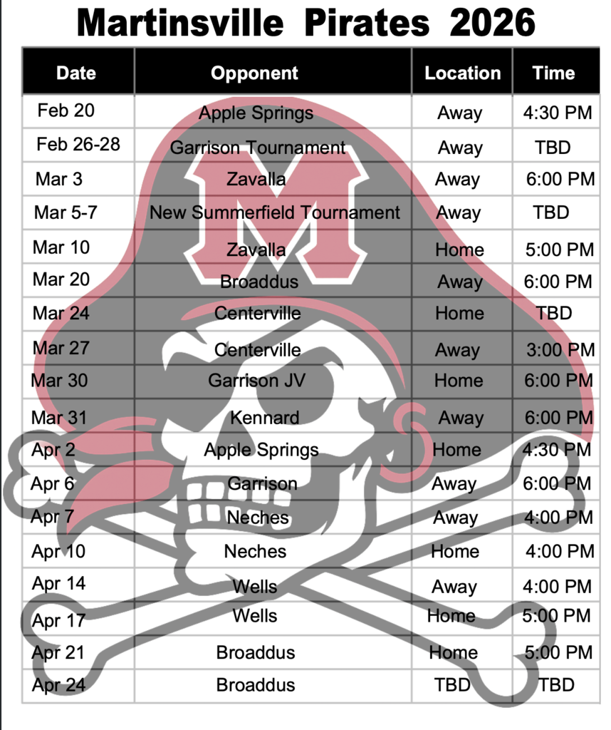 Baseball Schedule