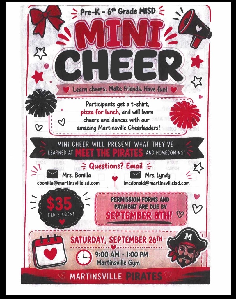 mini cheer clinic deadline sept 10