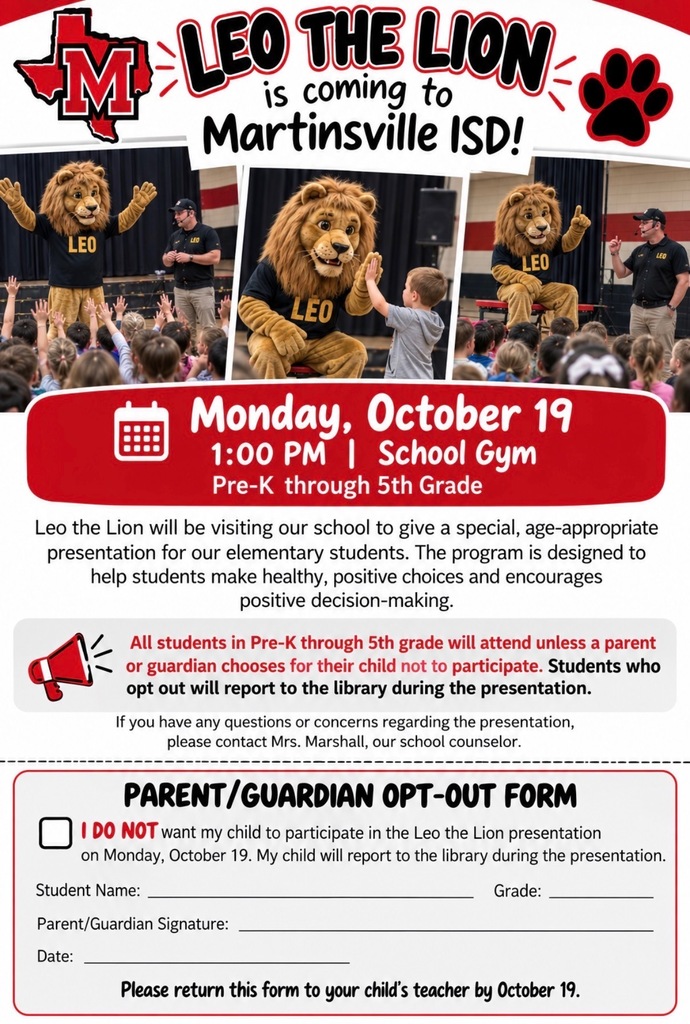 Leo the Lion Opt out form