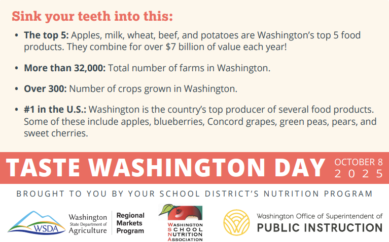 Taste Washington Day - Oct 8, 2025 Back Flyer