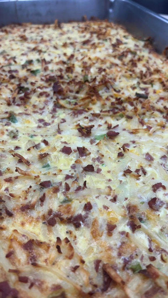 Cheesy Potato, Egg, and Bacon Bake