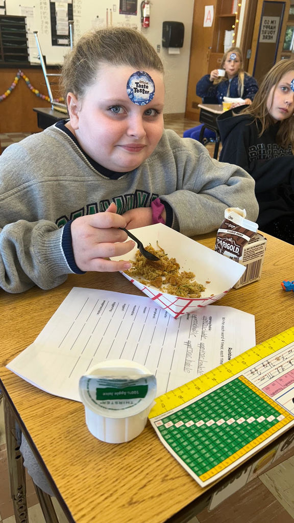 Rebekah Fischer with her breakfast