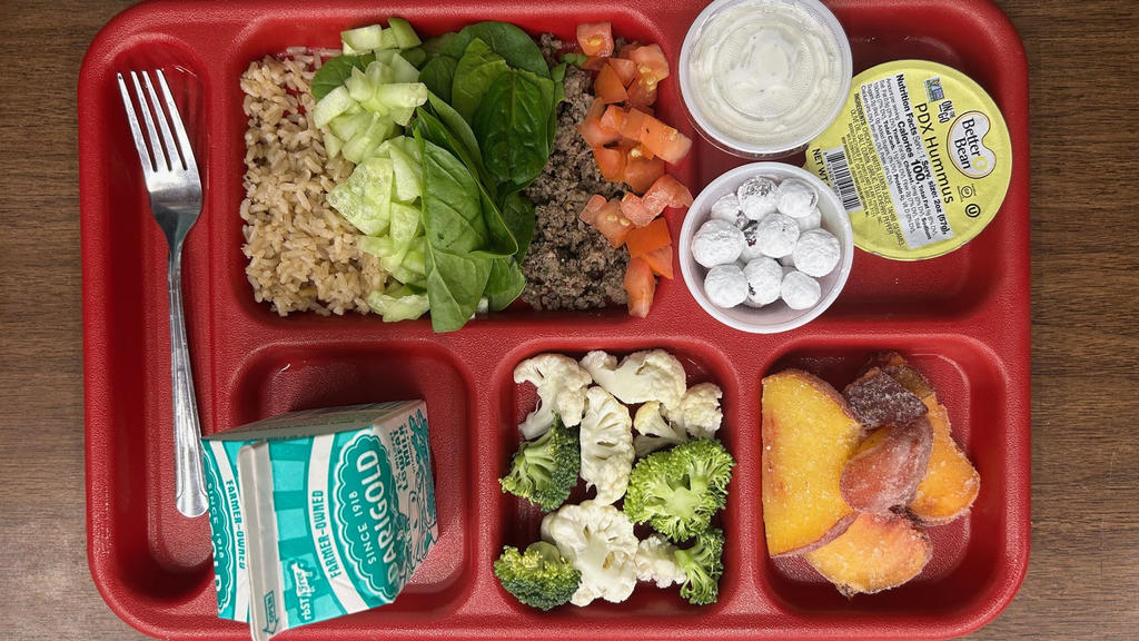 Gyro Bowl Lunch Tray Arrangement