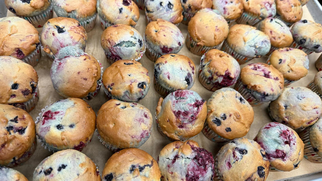 Muffins on a Sheet Pan