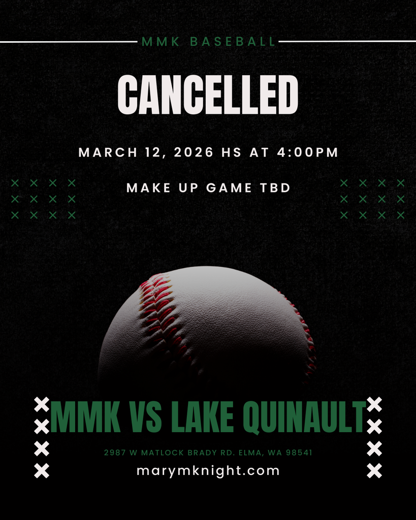 Today's Home Opener vs. Lake Quinault (3/12) has been cancelled due to weather.