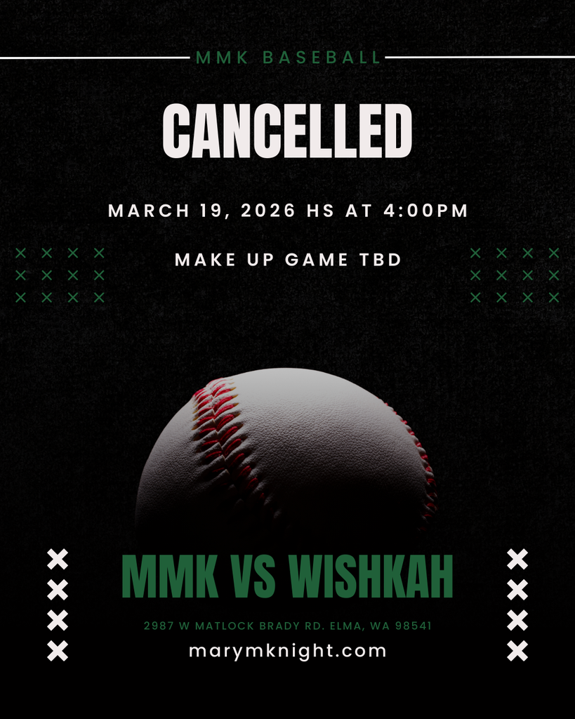 Baseball Game vs Wishkah Cancelled