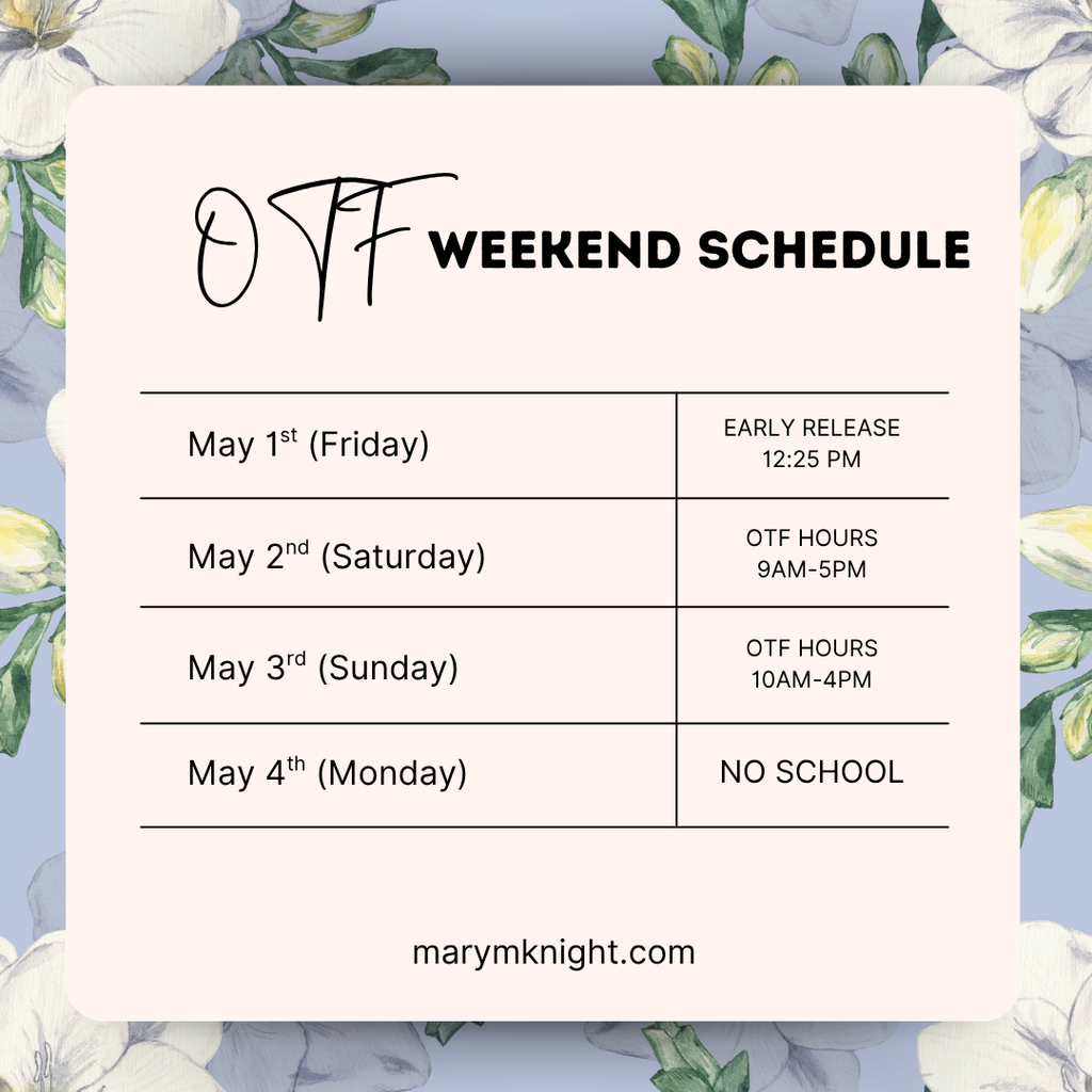 OTF Weekend Schedule