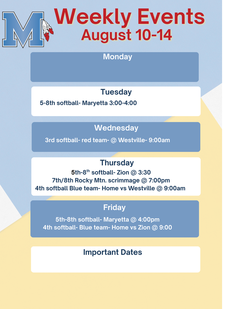 weekly events