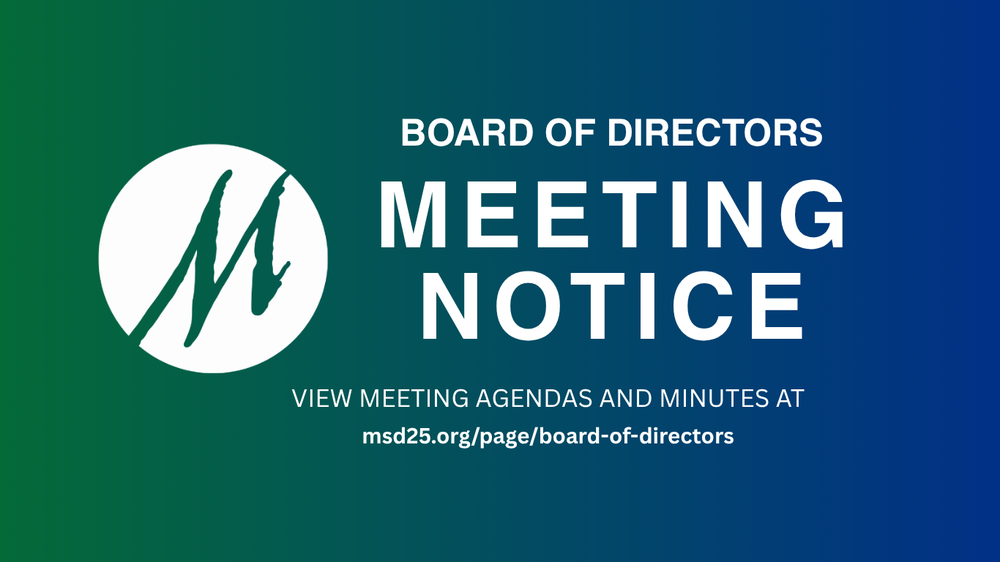 Notice of Board of Directors Regular Session Meeting, Monday, August 4, 2025