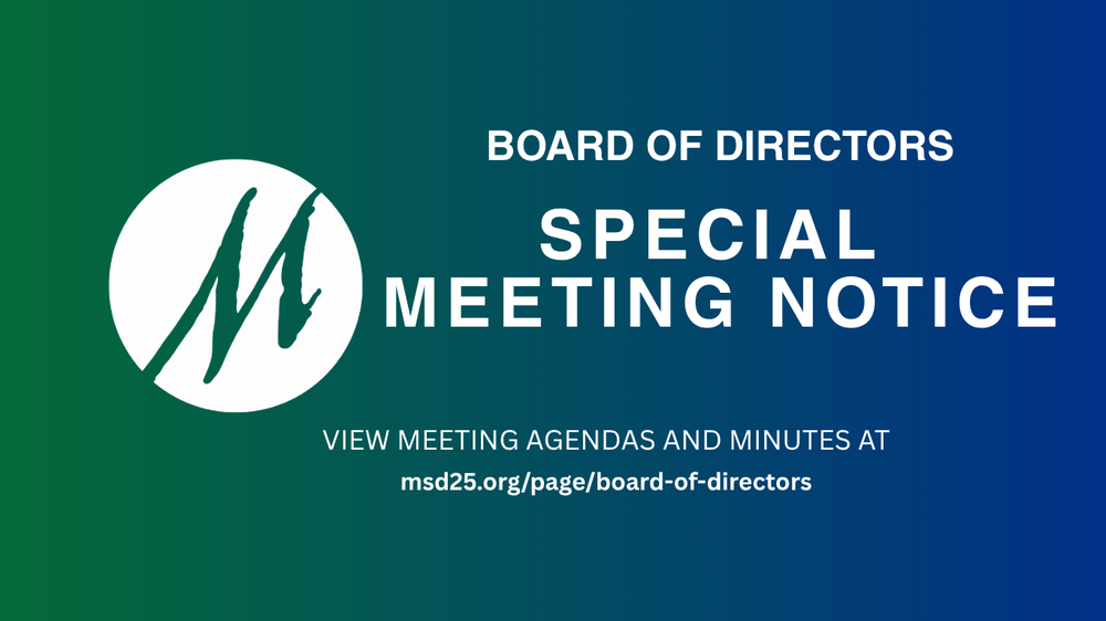 Board of Directors Special Meeting, Wednesday, June 25, 2025, 1:30 p.m.