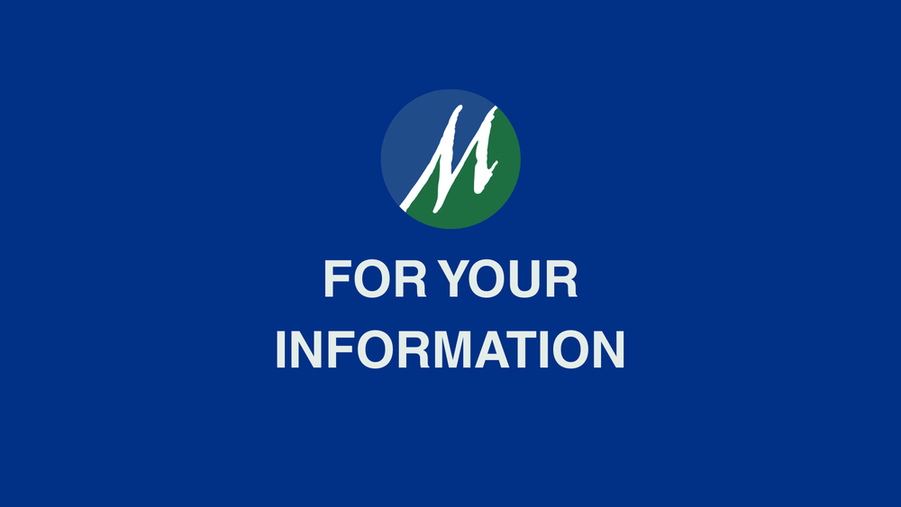 A blue image says "FOR YOUR INFORMATION" 