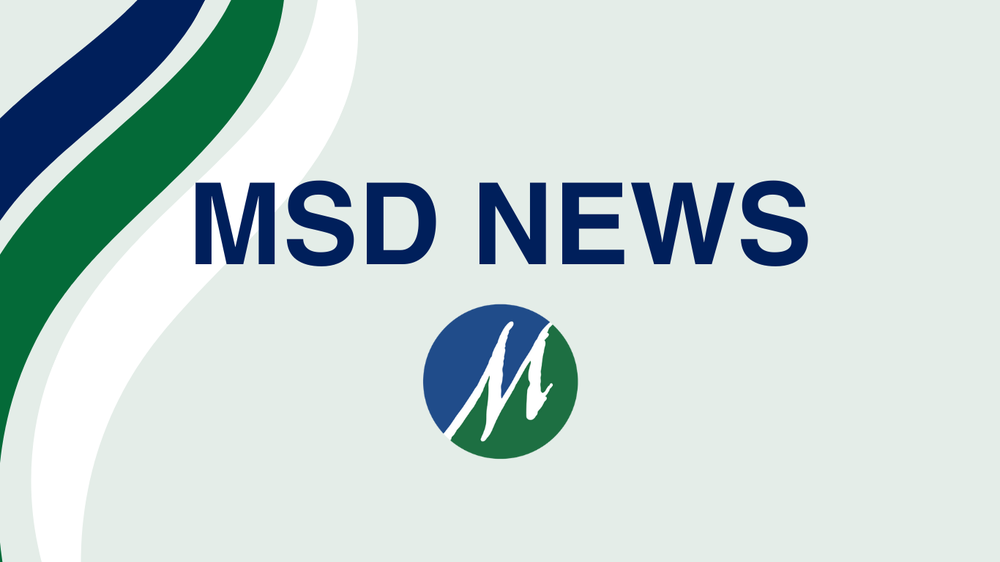 A blue and green image says "MSD News"