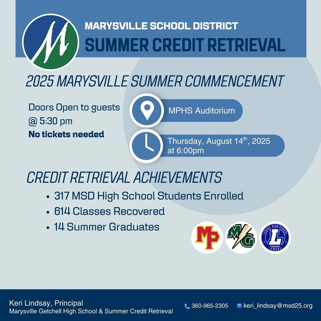  blue image includes information about summer commencement