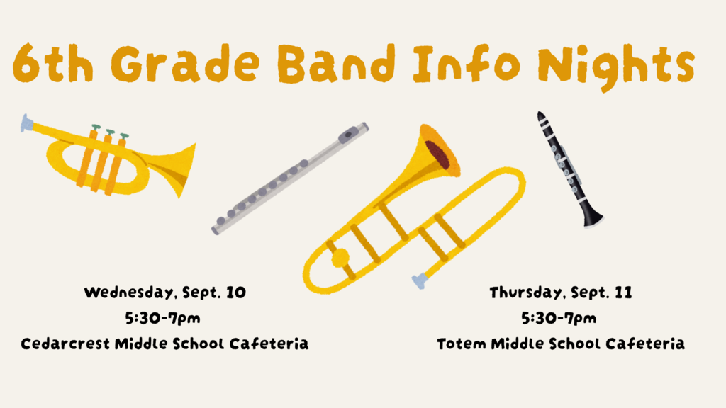 6th Grade Band Info Night Details