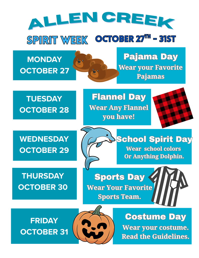 Spirit Week 10/27-10/31