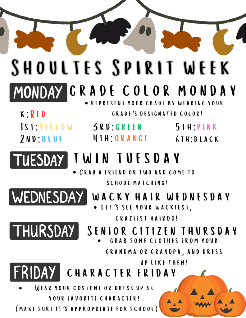 Shoultes Spirit week