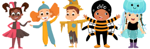 children in costumes image