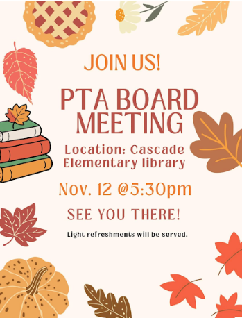 PTA meeting sign