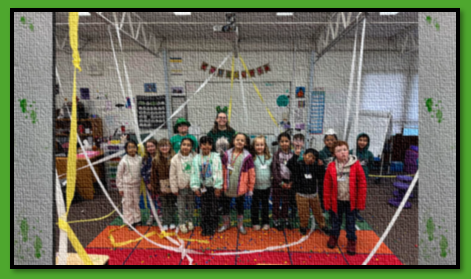 Image of Ms. Rosales 1st grade class struck by leprechauns