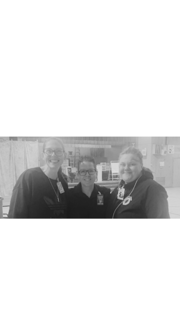 Picture of our volunteers Jenn, Jess and Amber