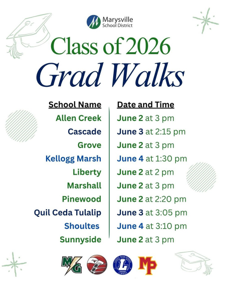 Grad Walk schedule