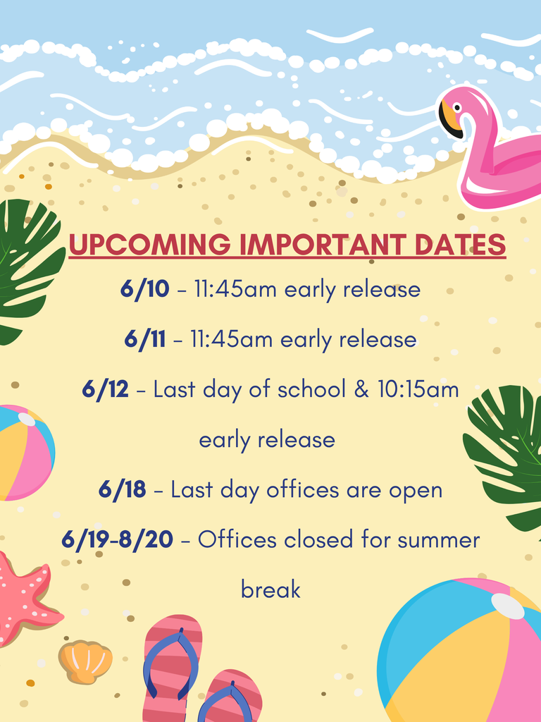 Last Week of School Information