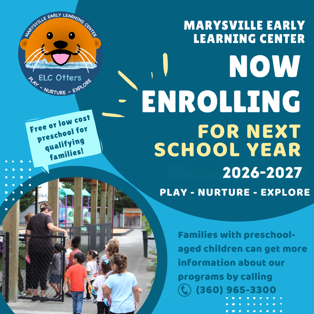 A blue image has enrollment information for the MSD25 Early Learning Center