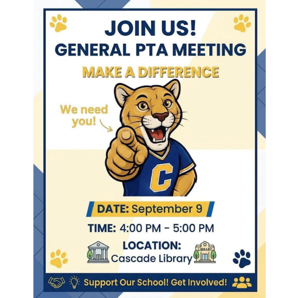 Join our PTA general meeting on Wed Sept 9th from 4-5PM.