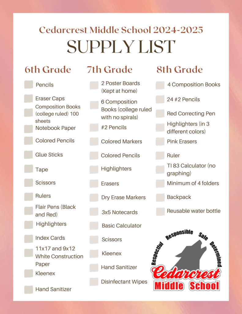 24/25supplylist