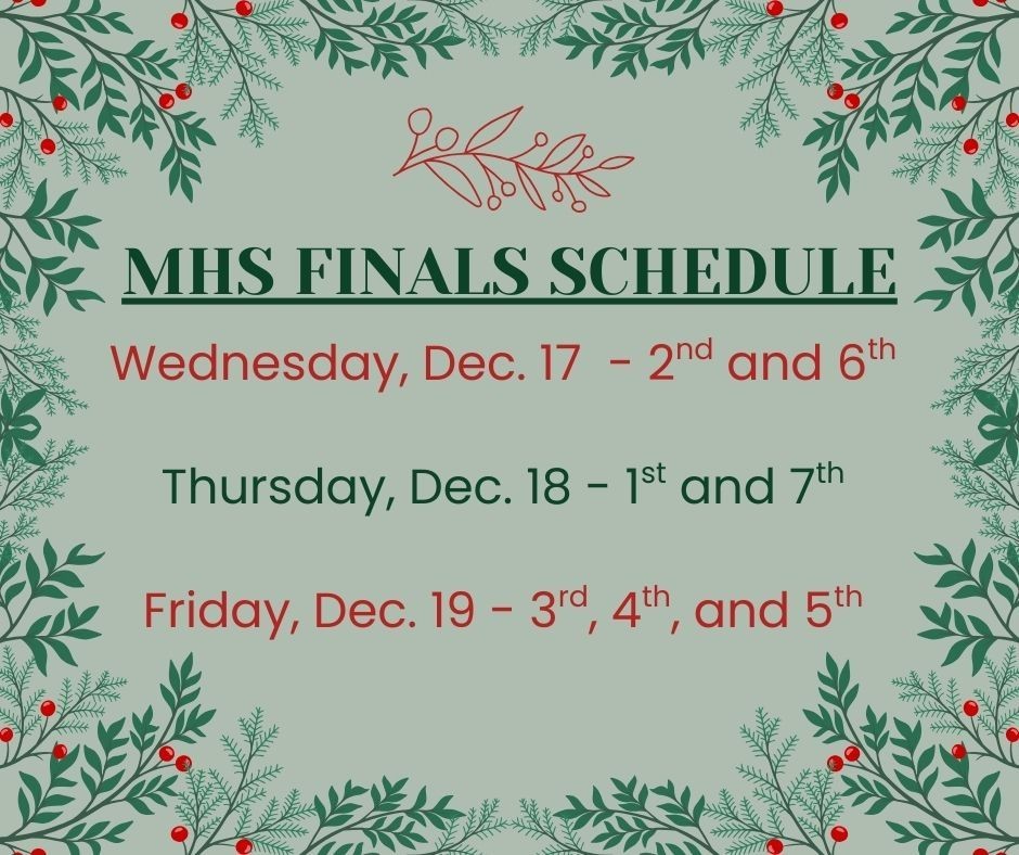 Finals Schedule