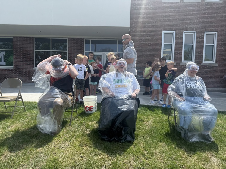 Thankfully the storms held off for Mr. Mason, Mrs. Cronk and myself to get slimed this afternoon!