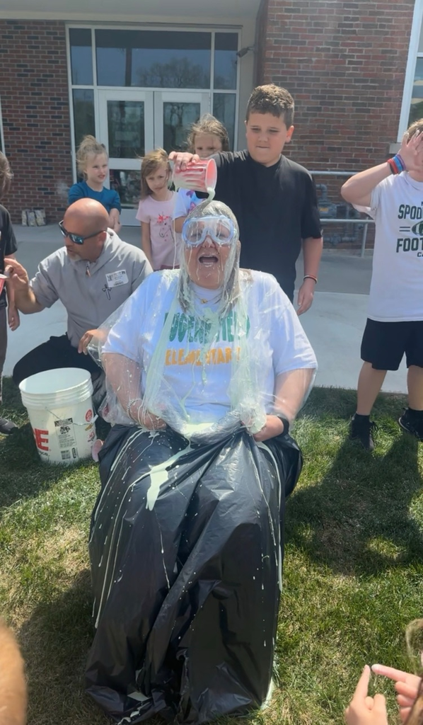 Thankfully the storms held off for Mr. Mason, Mrs. Cronk and myself to get slimed this afternoon!