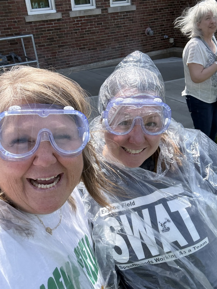 Thankfully the storms held off for Mr. Mason, Mrs. Cronk and myself to get slimed this afternoon!