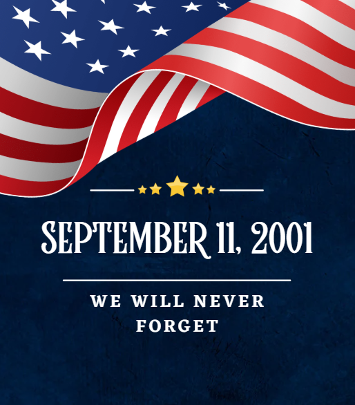 Image honoring September 11th. 