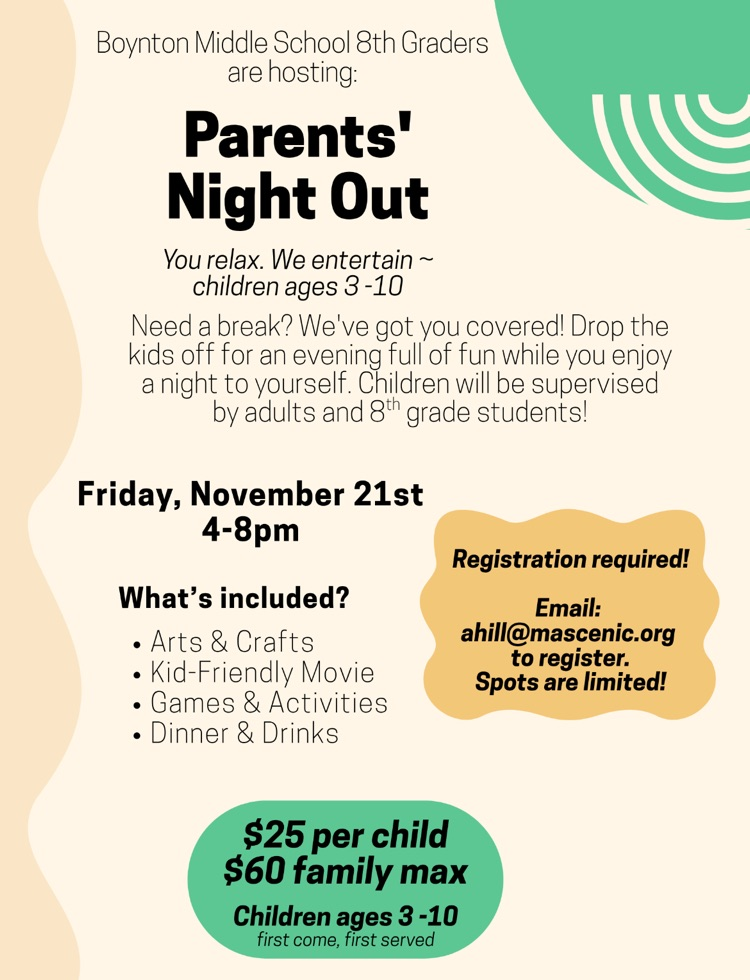 parents night out flyer