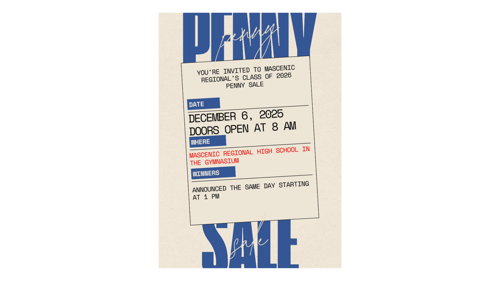 Class of 2026 Penny Sale flier