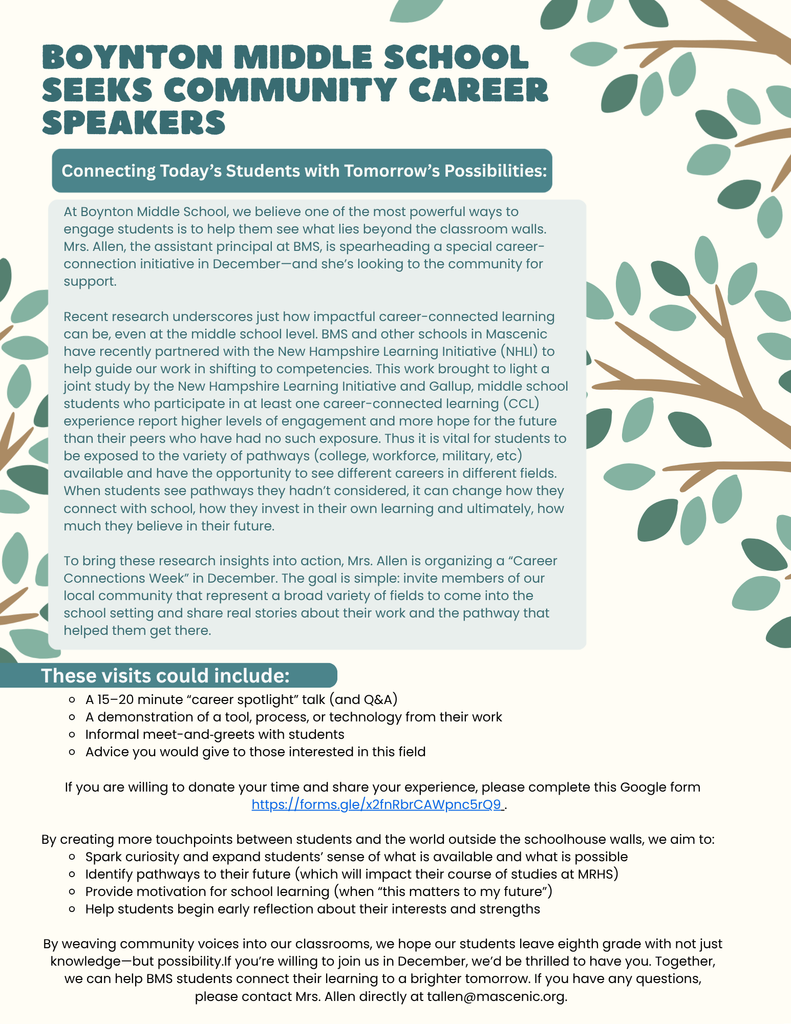 Flyer for Community Career Connections