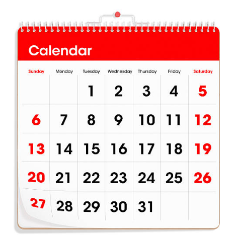 visual of a blank calendar