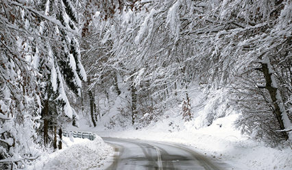 Picture of icy roads