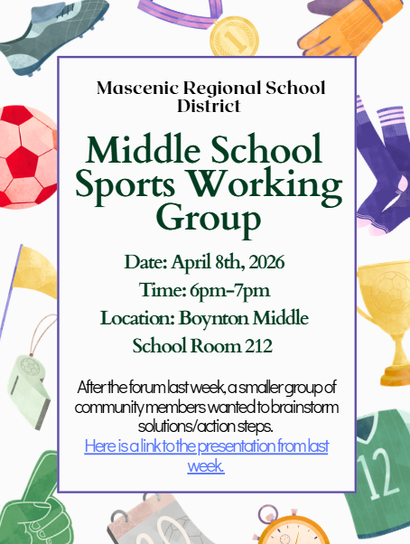 Middle school sports working flyer.