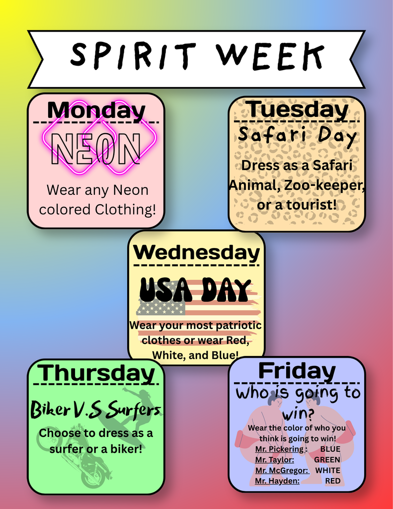 Spring Spirit Week 2026
