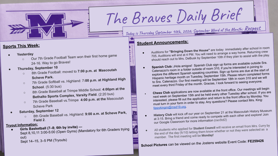 Thursday 9/10/26