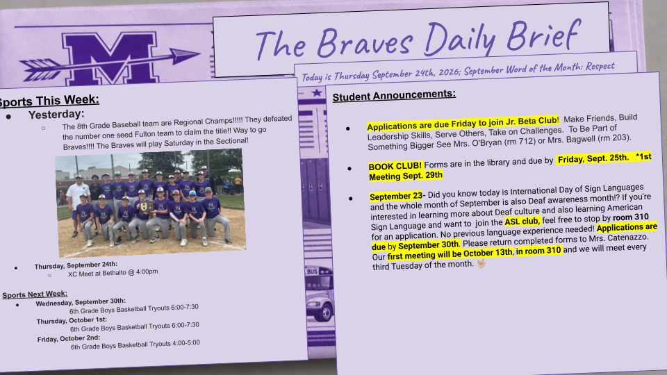 Thursday 9/24/26