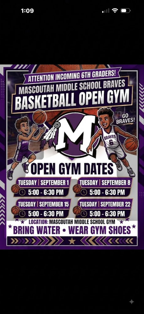 Boys Basketball 6th Grade Open Gyms