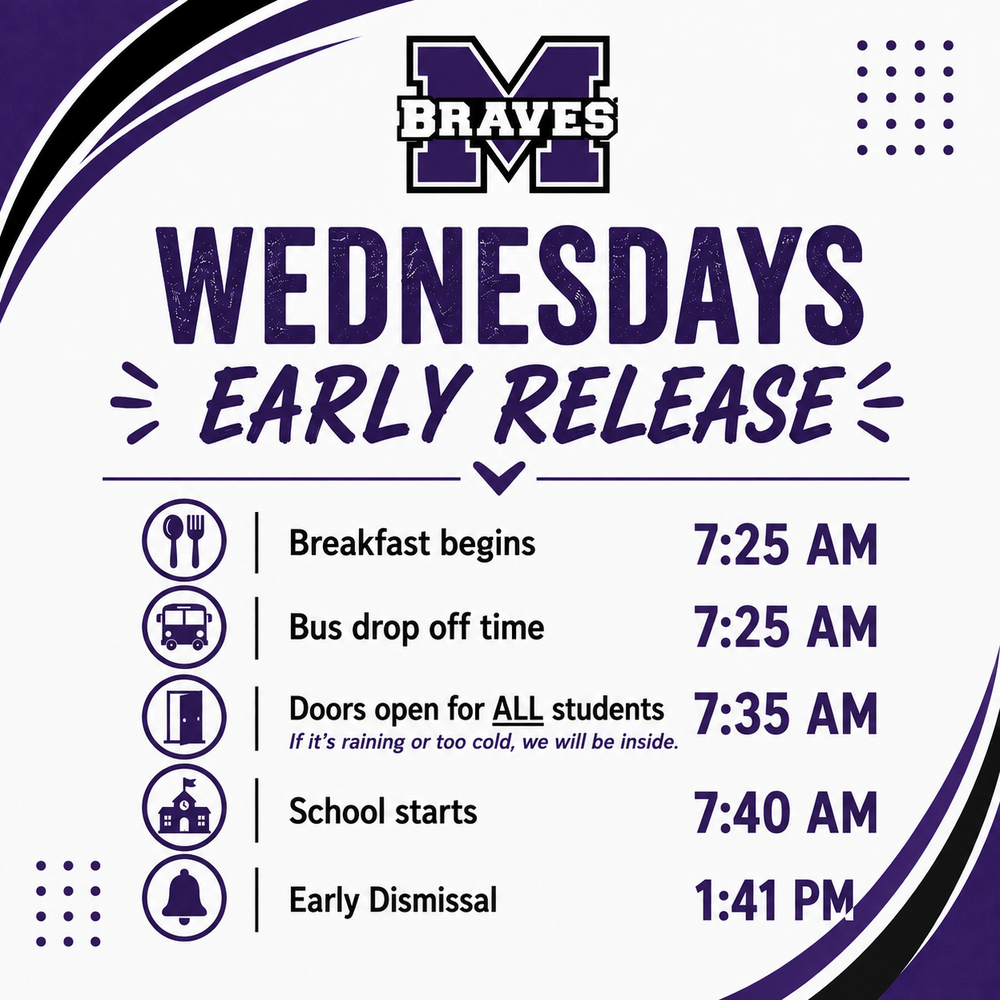 Wednesday Early Release Schedule