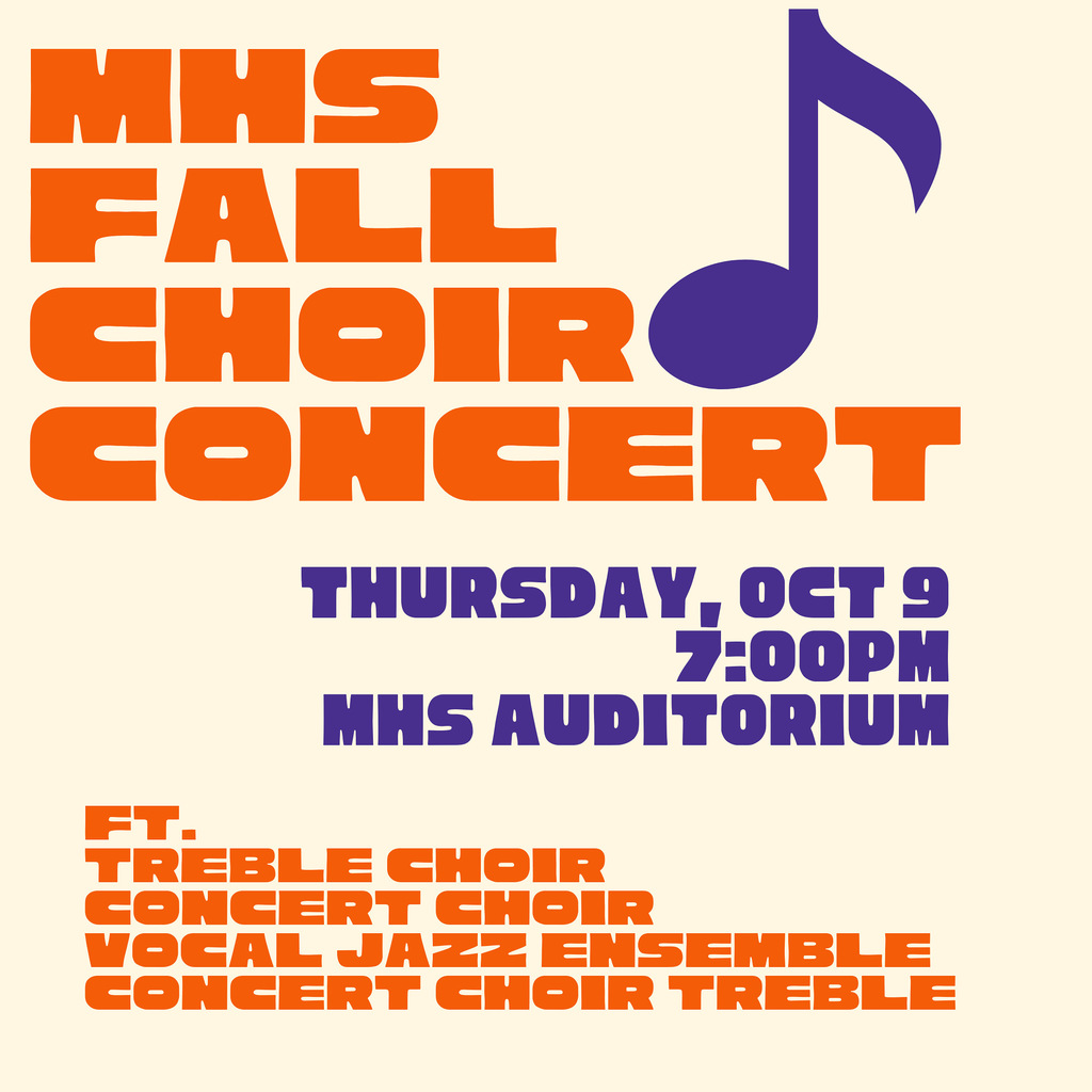 MHS Fall Choir Concert Flyer